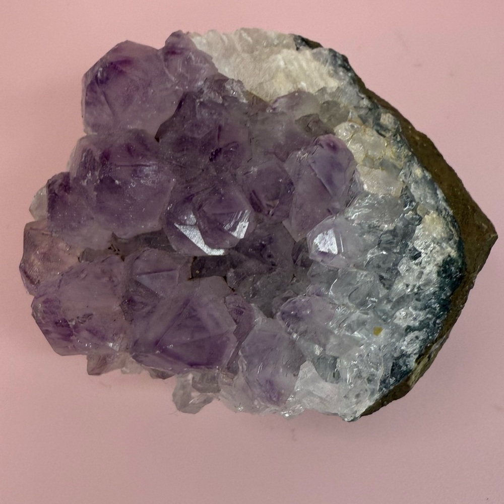 Natural Amethyst Crystal Geode - Purple Accent for Home
